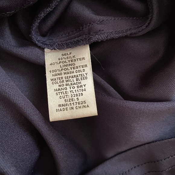 Ya Los Angeles Strapless Maxi Silk Blend Dress Navy Blue Size Small - Picture 8 of 9